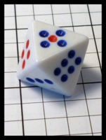 Dice : Dice - 8D - White with Unusual Pip Arrangement - Gen Con Aug 2014